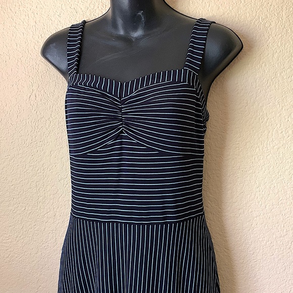LOFT Dresses & Skirts - Ann Taylor Loft dark & light blue striped dress